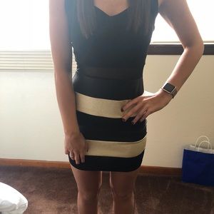 Going out black and gold dress